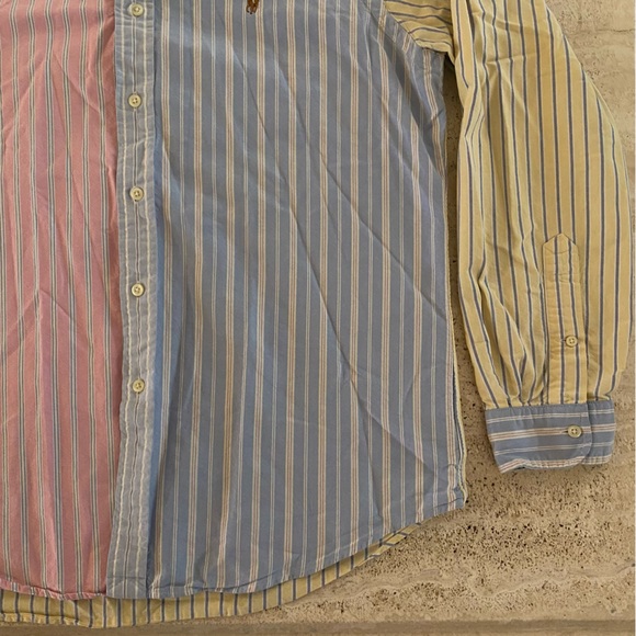 VTG Polo by Ralph Lauren Colorblock Pastel Button Up - Picture 2 of 8